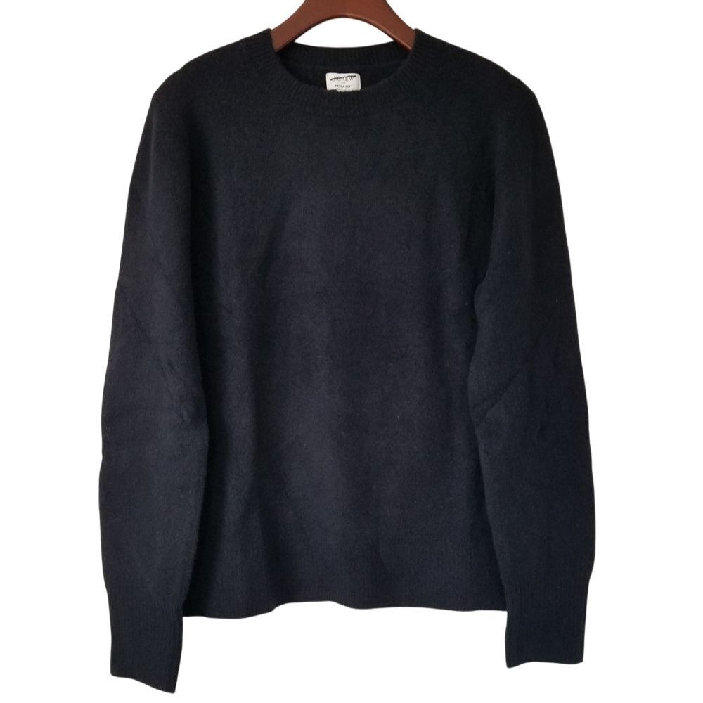 J. Crew Factory Crewneck Sweater Soft Yarn Womens Size XS Black NWOT $89 BU223